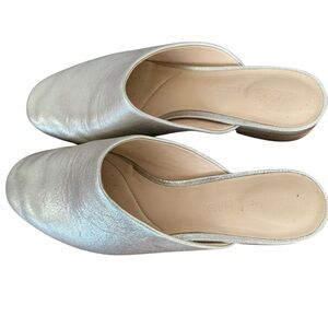 Clarks Shimmering Champagne look is gold Women's Mules very soft leather upper 7